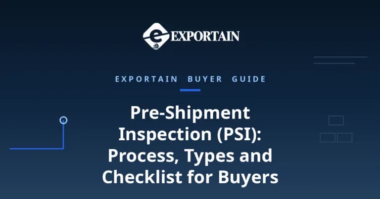 Navy title card: Pre-Shipment Inspection (PSI): Process, Types and Checklist for Buyers