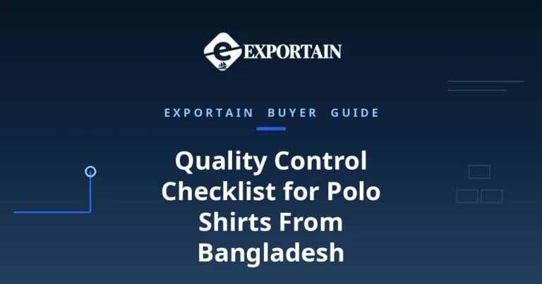 Navy title card: Quality Control Checklist for Polo Shirts From Bangladesh