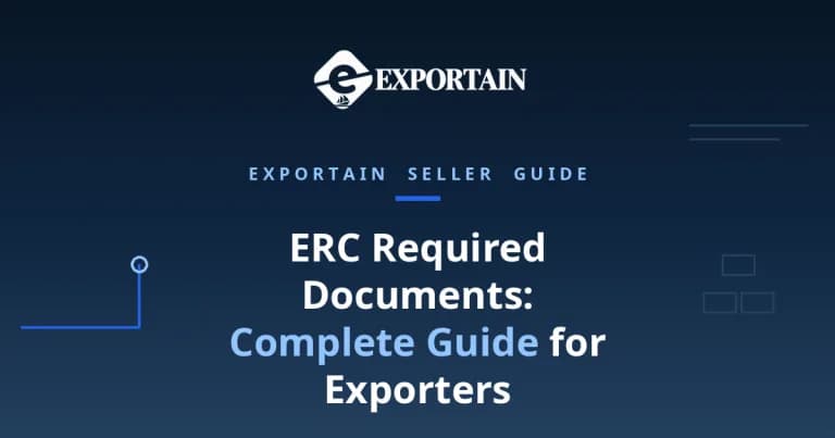 Navy title card: ERC Required Documents: Complete Guide for Exporters