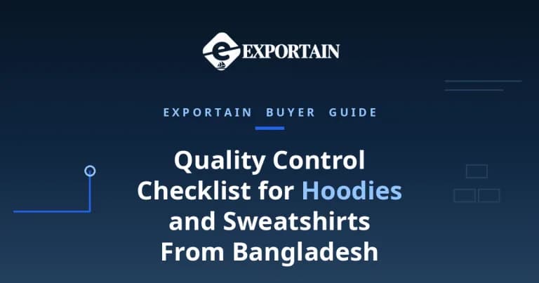 Navy title card: Quality Control Checklist for Hoodies and Sweatshirts From Bangladesh