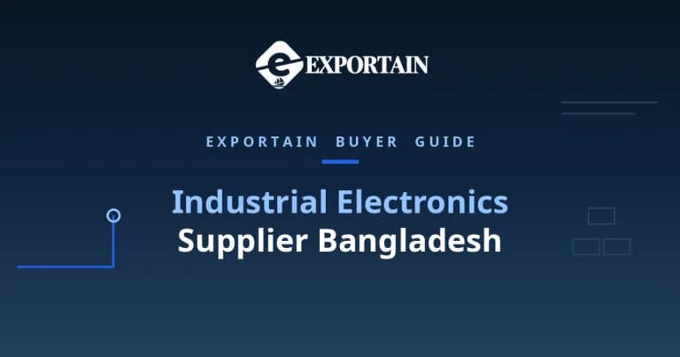 Navy title card: Industrial Electronics Supplier Bangladesh