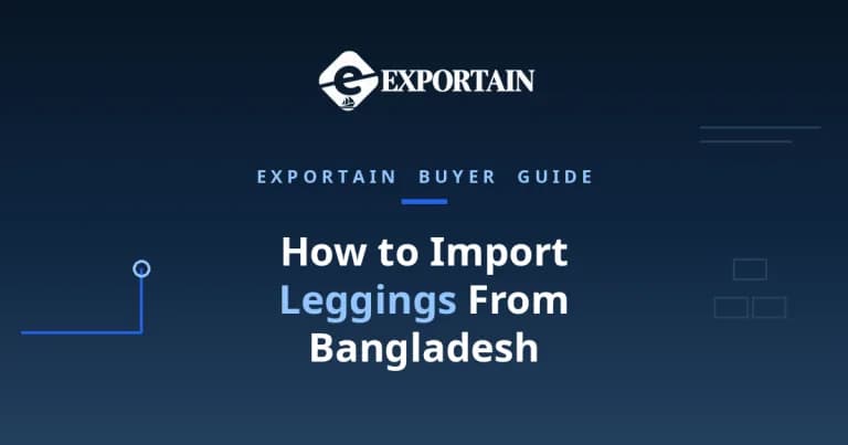 Navy title card: How to Import Leggings From Bangladesh