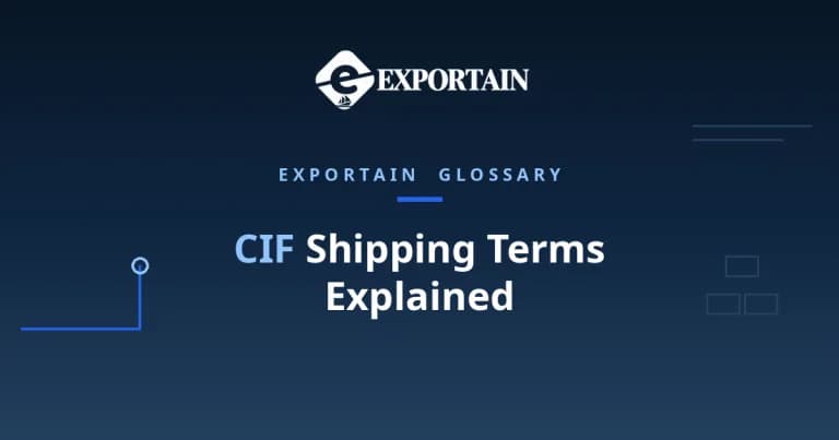 Navy title card: CIF Shipping Terms Explained