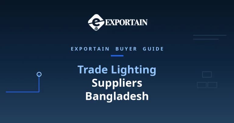 Navy title card: Trade Lighting Suppliers Bangladesh
