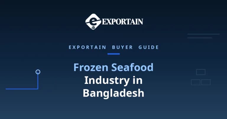 Navy title card: Frozen Seafood Industry in Bangladesh