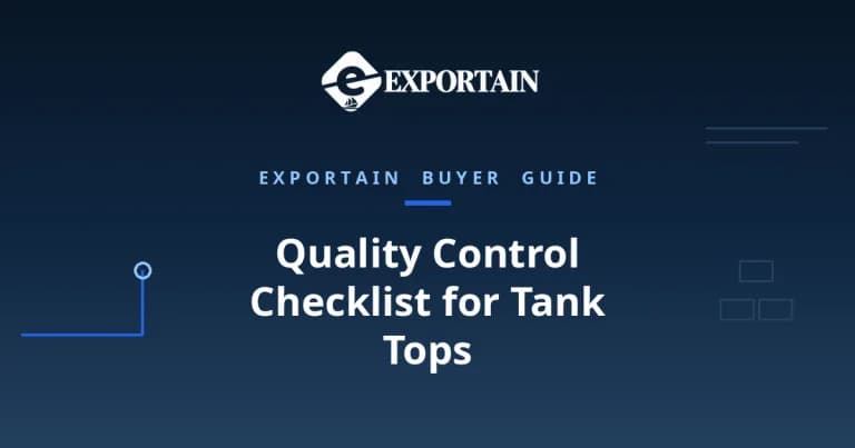 Navy title card: Quality Control Checklist for Tank Tops
