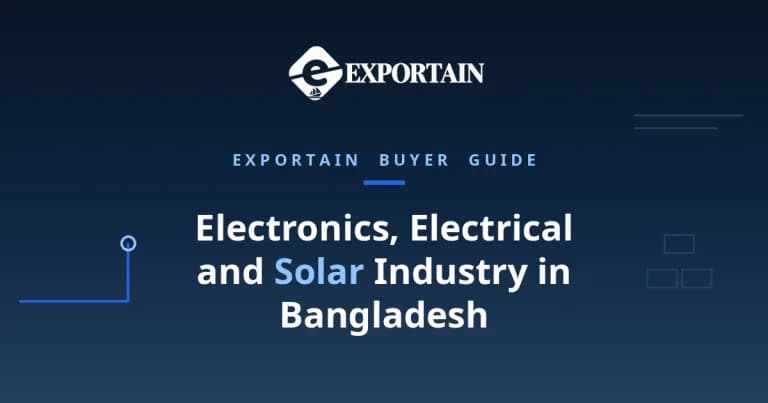 Navy title card: Electronics, Electrical and Solar Industry in Bangladesh