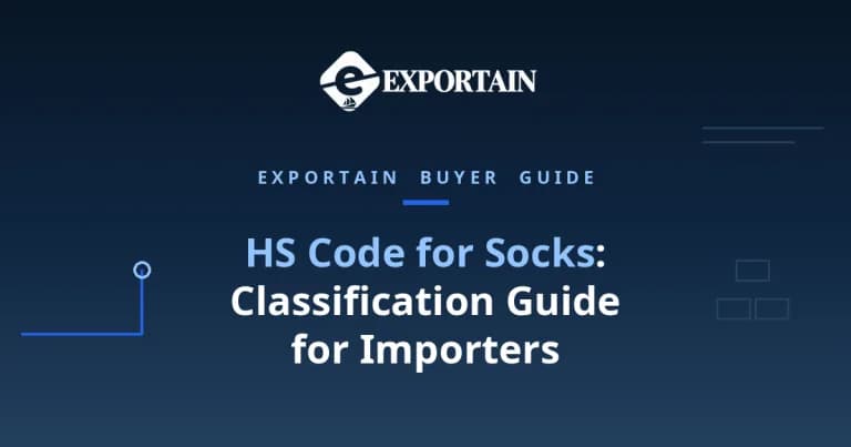 Navy title card: HS Code for Socks classification guide