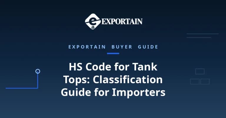 Navy title card: HS Code for Tank Tops classification guide