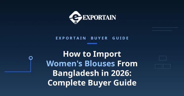 Navy title card: How to Import Women's Blouses From Bangladesh