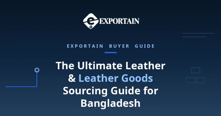 Navy title card: The Ultimate Leather & Leather Goods Sourcing Guide for Bangladesh