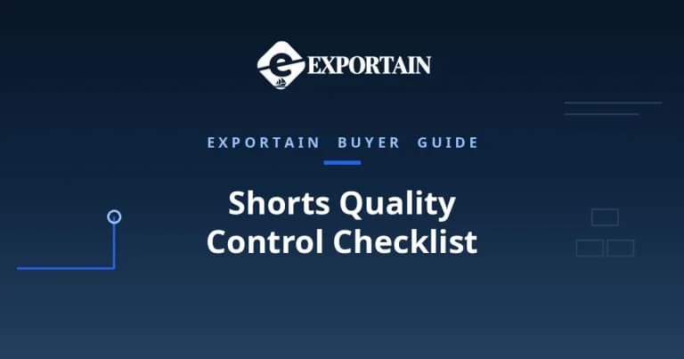Navy title card: Quality Control Checklist for Shorts From Bangladesh