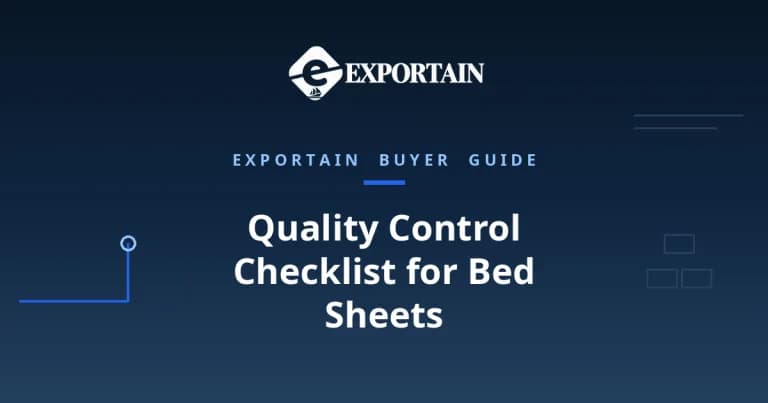 Navy title card: Quality Control Checklist for Bed Sheets From Bangladesh