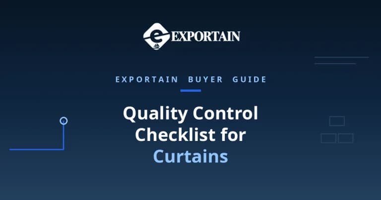 Navy title card: Quality Control Checklist for Curtains From Bangladesh