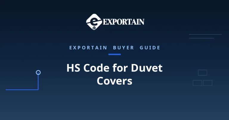 Navy title card: HS Code for Duvet Covers classification guide