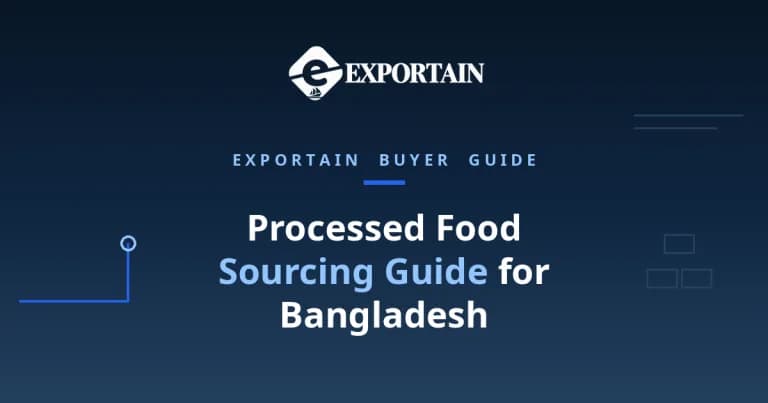 Navy title card: Processed Food Sourcing Guide for Bangladesh buyer guide