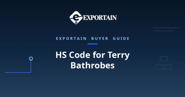 Navy title card: HS Code for Terry Bathrobes classification guide