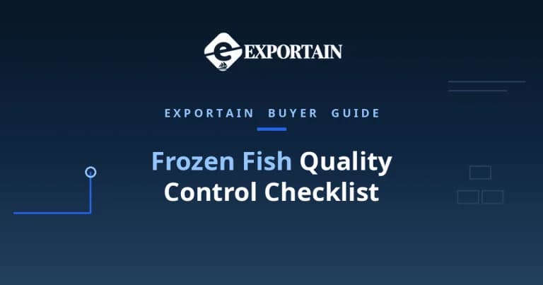 Navy title card: Quality Control Checklist for Frozen Fish From Bangladesh
