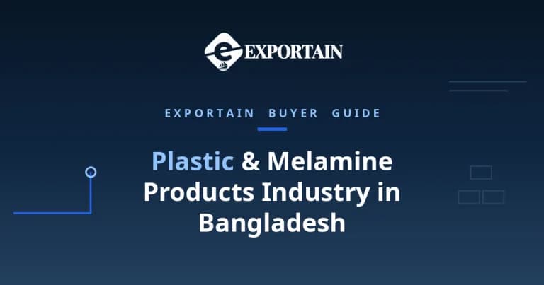 Navy title card: Plastic and Melamine Products Industry in Bangladesh buyer guide