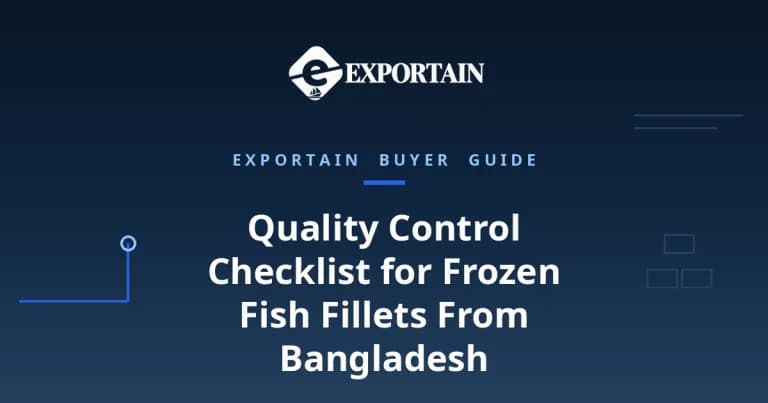 Navy title card: Quality Control Checklist for Frozen Fish Fillets From Bangladesh
