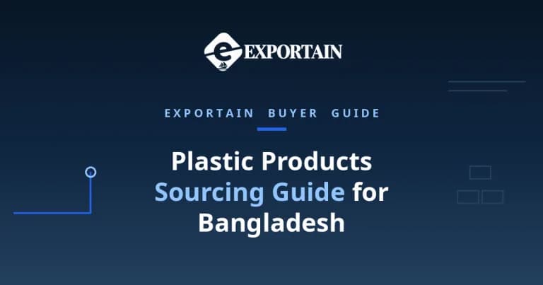 Navy title card: Plastic Products Sourcing Guide for Bangladesh buyer guide
