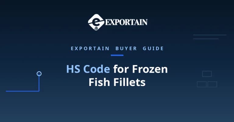 Navy title card: HS Code for Frozen Fish Fillets classification guide