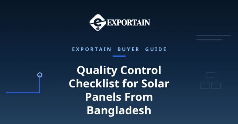 Navy title card: Quality Control Checklist for Solar Panels From Bangladesh