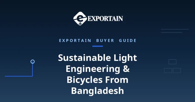 Navy title card: Sustainable Light Engineering and Bicycles From Bangladesh buyer guide