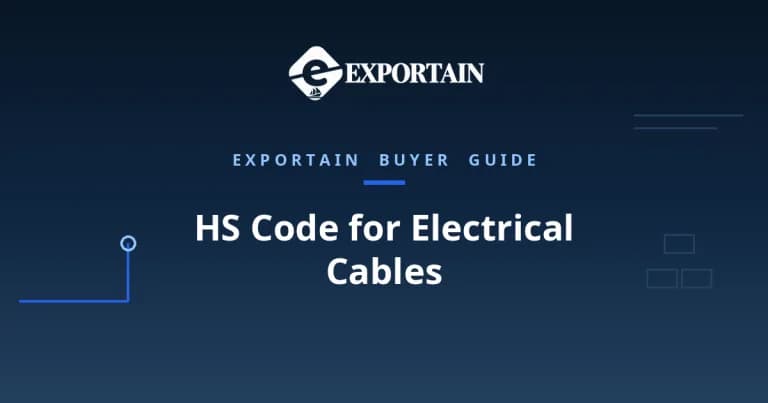 Navy title card: HS Code for Electrical Cables classification guide