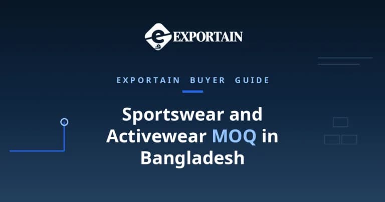 Navy title card: Sportswear and Activewear MOQ in Bangladesh, what sets the minimum