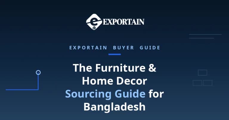 Navy title card: Furniture and Home Decor Sourcing Guide for Bangladesh