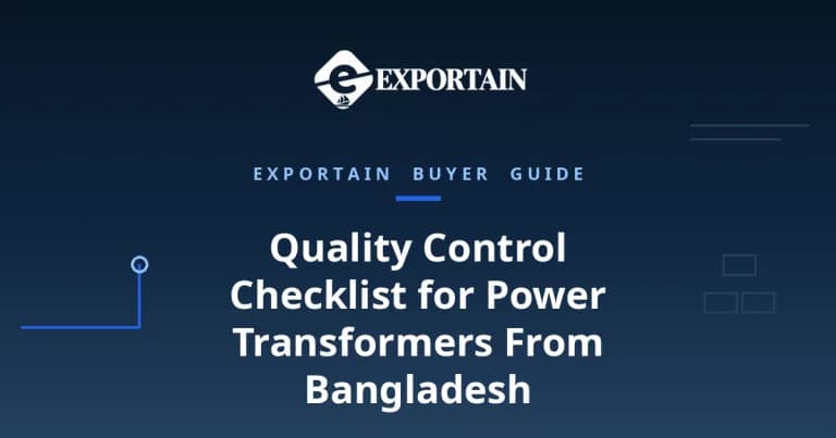 Navy title card: Quality Control Checklist for Power Transformers From Bangladesh