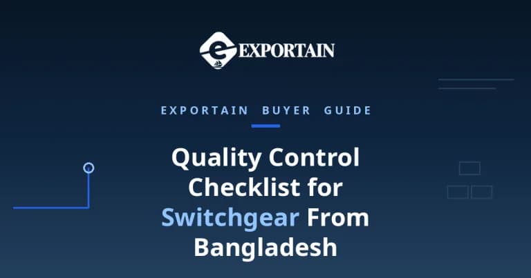 Navy title card: Quality Control Checklist for Switchgear From Bangladesh
