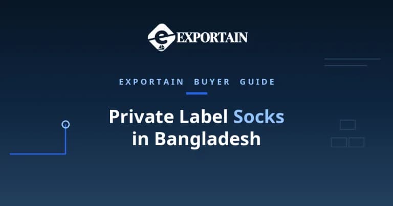 Navy title card: Private Label Socks Manufacturing in Bangladesh, a brand owner's guide