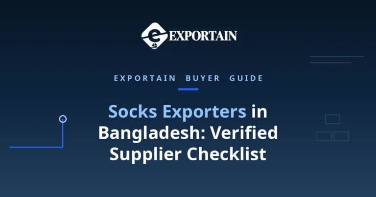 Navy title card: Socks Exporters in Bangladesh: Verified Supplier Checklist