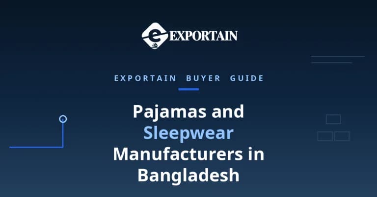 Navy title card: Pajamas and Sleepwear Manufacturers in Bangladesh buyer guide