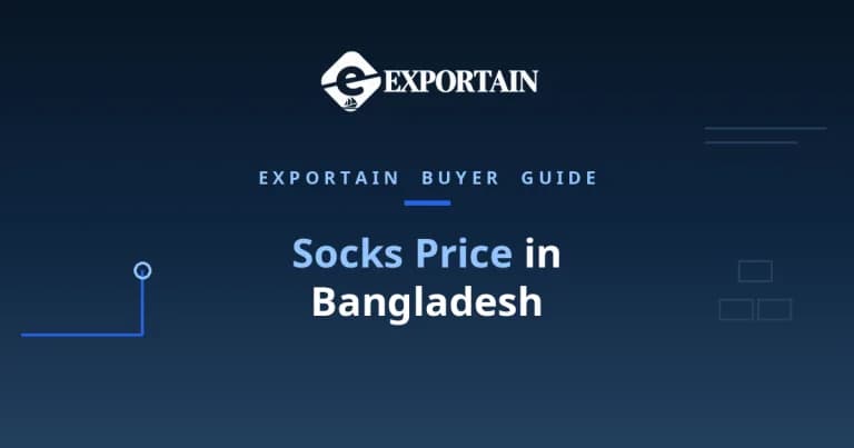 Navy title card: Socks Price in Bangladesh, FOB cost breakdown for buyers