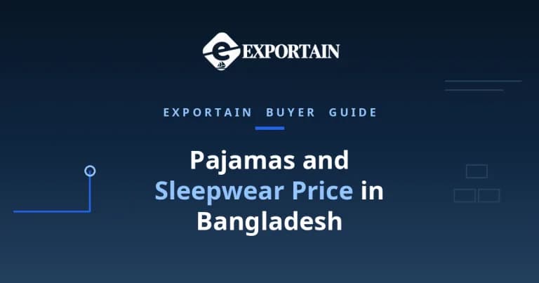 Navy title card: Pajamas and Sleepwear Price in Bangladesh, FOB cost breakdown for buyers