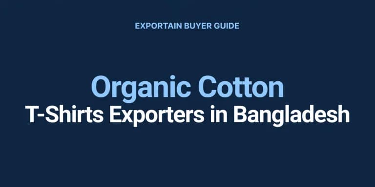 Navy title card: Organic Cotton T-Shirts Exporters in Bangladesh Checklist