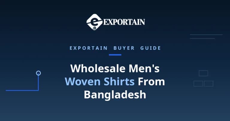 Navy title card: Wholesale Men's Woven Shirts From Bangladesh, prices and MOQ