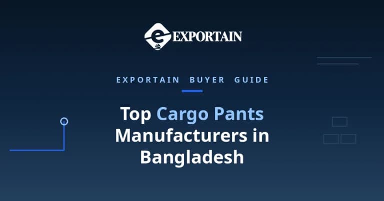 Navy title card: Cargo Pants Manufacturers in Bangladesh buyer guide