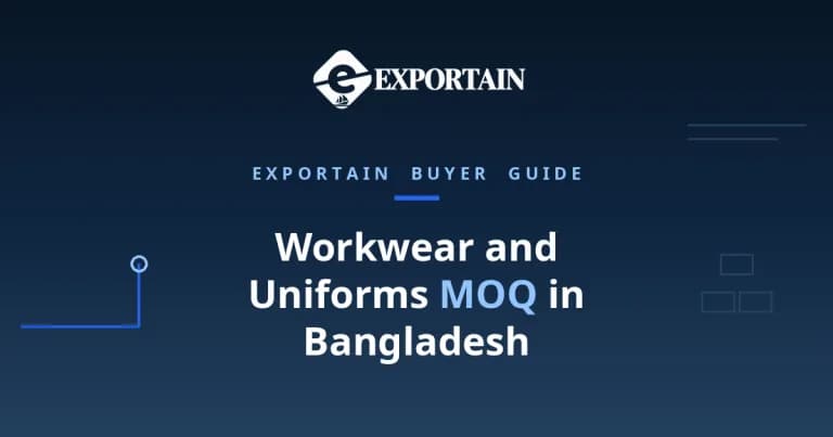Navy title card: Workwear and Uniforms MOQ in Bangladesh, what sets the minimum