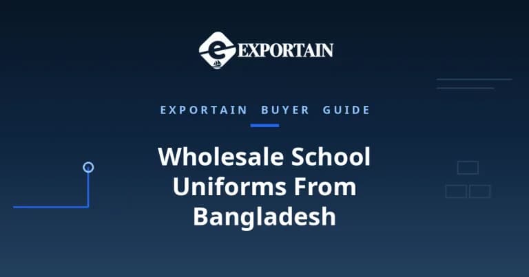 Navy title card: Wholesale School Uniforms From Bangladesh, prices, MOQ and suppliers