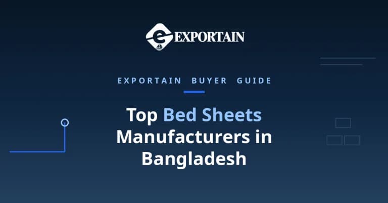 Navy title card: Top Bed Sheets Manufacturers in Bangladesh buyer guide