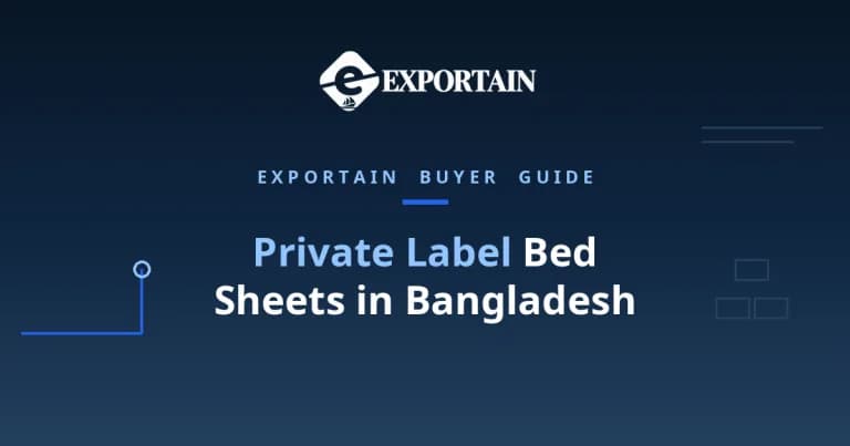 Navy title card: Private Label Bed Sheets in Bangladesh, a brand owner's guide