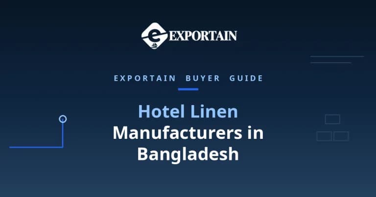 Navy title card: Hotel Linen Manufacturers in Bangladesh buyer guide