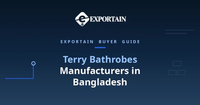 Navy title card: Terry Bathrobes Manufacturers in Bangladesh, a find-and-verify buyer guide