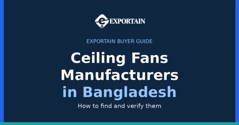Navy title card: Ceiling Fans Manufacturers in Bangladesh buyer guide