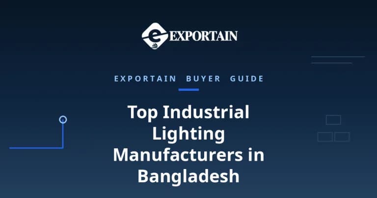 Navy title card: Top Industrial Lighting Manufacturers in Bangladesh buyer guide