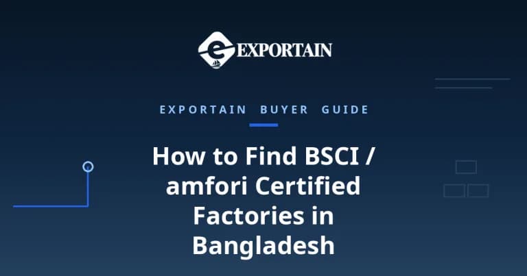 Navy title card: How to Find BSCI / amfori Certified Factories in Bangladesh